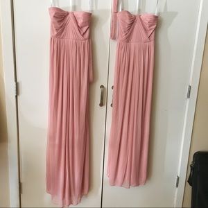 2 Davids Bridal Versa Ballet bridesmaid mesh dress